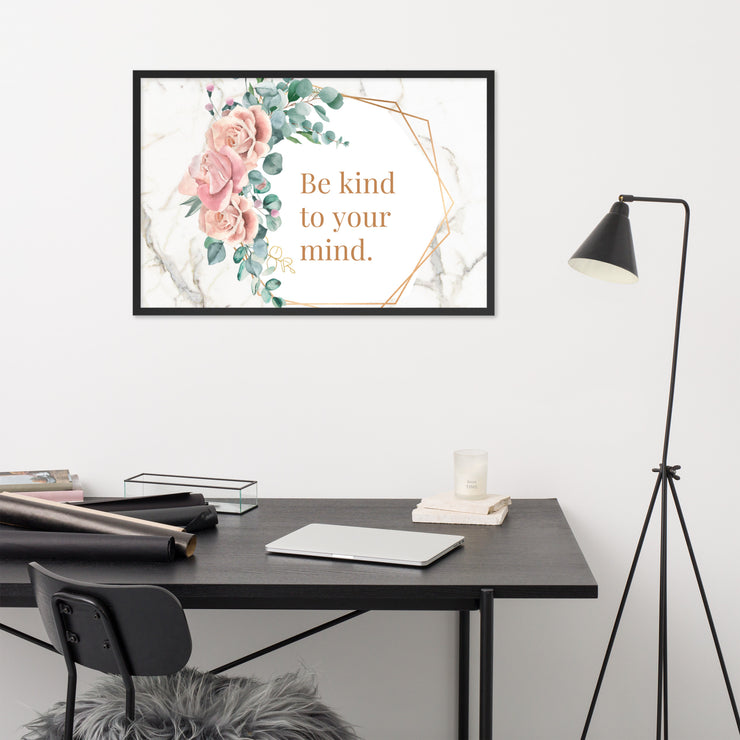 "Blossoming Mindfulness" Framed Poster
