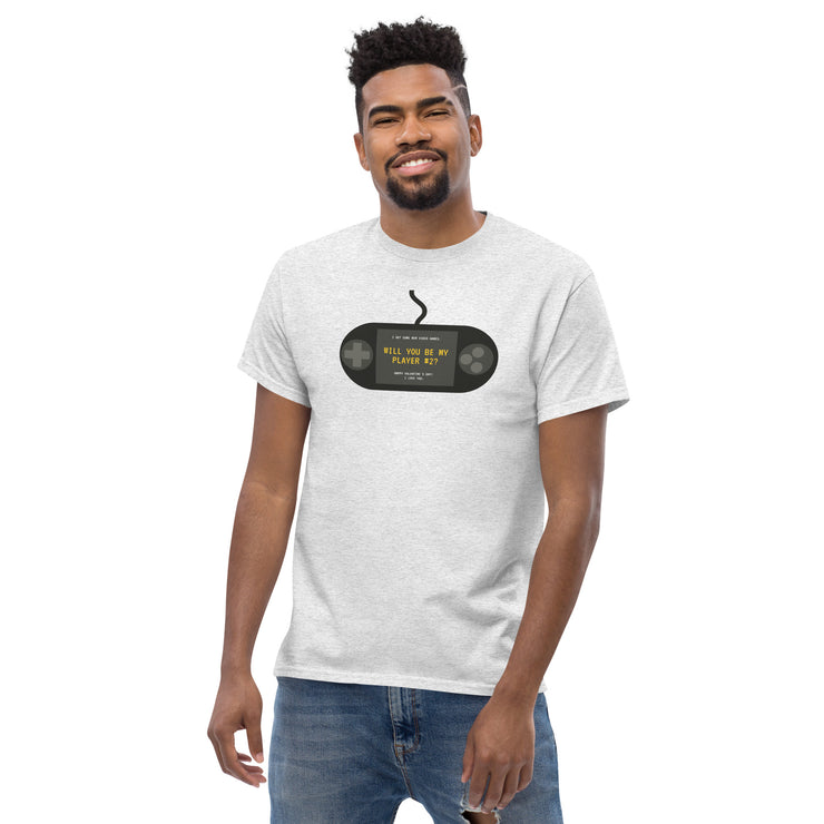 "Will You Be My Player 2" Geeky Valentine's Tee