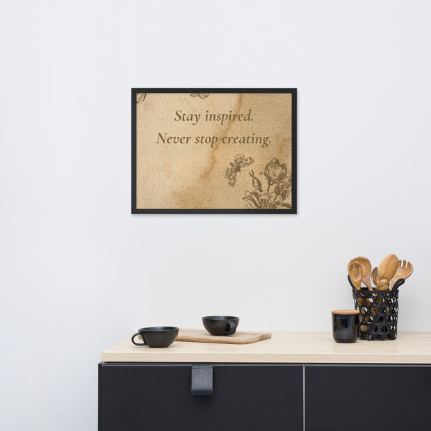 "The Muse's Whisper" Inspirational Poster | Framed photo paper poster