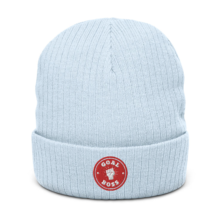 Goal Boss Beanie: Warm Your Noggin and Score Big! | Ribbed knit beanie