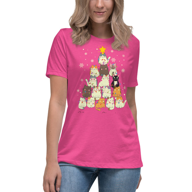 Cute Cats' Christmas - Women's Relaxed T-Shirt