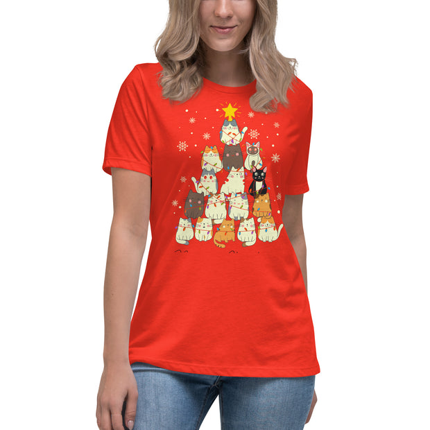 Cute Cats' Christmas - Women's Relaxed T-Shirt